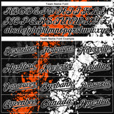 Custom Black Orange-White 3D Pattern Design Splash Authentic Baseball Jersey