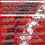 Custom Red Black-White 3D Pattern Design Splash Authentic Baseball Jersey