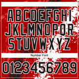 Custom Red Black-White 3D Pattern Design Splash Authentic Baseball Jersey
