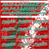 Custom Red Kelly Green-White 3D Pattern Design Splash Authentic Baseball Jersey