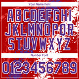 Custom Red Purple-White 3D Pattern Design Splash Authentic Baseball Jersey