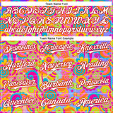 Custom Pink White-Red 3D Pattern Design Trippy Groovy Magic Mushrooms Authentic Baseball Jersey