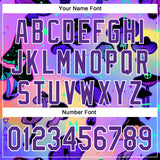 Custom Purple White 3D Pattern Design Trippy Psychedelic Magic Mushrooms Authentic Baseball Jersey