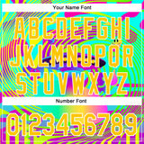 Custom Green Yellow-White 3D Pattern Design Trippy Acid UFO Authentic Baseball Jersey