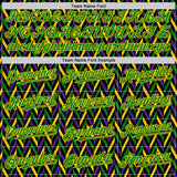 Custom Black Grass Green-Yellow 3D Pattern Design Mardi Gras Shrove Tuesday Authentic Baseball Jersey