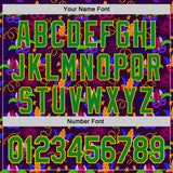 Custom Purple Grass Green-Gold 3D Pattern Design Mardi Gras Shrove Tuesday Authentic Baseball Jersey