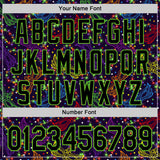 Custom Purple Black-Aurora Green 3D Pattern Design Mardi Gras Shrove Tuesday Authentic Baseball Jersey
