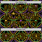 Custom Black Gold 3D Pattern Design Mardi Gras Shrove Tuesday Authentic Baseball Jersey