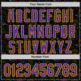 Custom Black Purple-Gold 3D Pattern Design Mardi Gras Shrove Tuesday Authentic Baseball Jersey