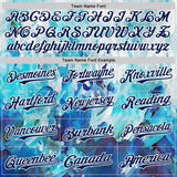 Custom White Navy 3D Pattern Design Burner Costumes Watercolor Paint Authentic Baseball Jersey