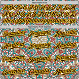 Custom Green Brown-Yellow 3D Pattern Design Burner Costumes Exotic Authentic Baseball Jersey