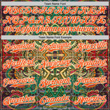 Custom Green Orange-White 3D Pattern Design Burner Costumes Exotic Authentic Baseball Jersey