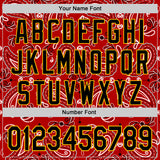 Custom Red Black-Gold 3D Pattern Design Rave Party Paisley Bandana Authentic Baseball Jersey