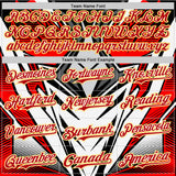 Custom White Red Black-Yellow 3D Pattern Design Burner Costumes Cyber Punk Authentic Baseball Jersey