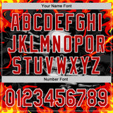Custom Black Red-White 3D Pattern Design Burner Costumes Hellfire Skull Authentic Baseball Jersey