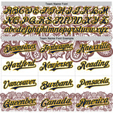 Custom White Navy Red-Yellow 3D Pattern Design Burner Costumes Paisley Bandana Authentic Baseball Jersey