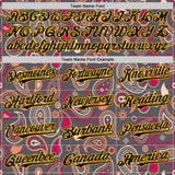 Custom Steel Gray Black-Yellow 3D Pattern Design Burner Costumes Paisley Bandana Authentic Baseball Jersey