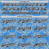 Custom Electric Blue Black-White 3D Pattern Design Burner Costumes Paisley Bandana Authentic Baseball Jersey
