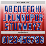 Custom White Royal-Red 3D American Flag Authentic Baseball Jersey