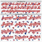 Custom White Black Pinstripe Royal-Red 3D American Flag National Symbols Authentic Baseball Jersey