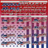 Custom Red USA Flag Royal Black-White 3D Gradient American Flag Authentic Baseball Jersey