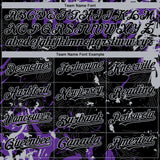 Custom Black Purple-Gray 3D Pattern Design Splash Authentic Baseball Jersey