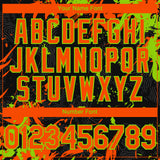 Custom Black Orange-Neon Green 3D Pattern Design Splash Authentic Baseball Jersey
