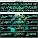 Custom Blue Green-Ice Blue 3D Pickleball Paddles Balls Fantasy Performance T-Shirt