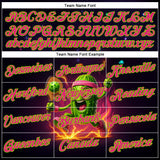 Custom Blue Hot Pink-Neon Green 3D Funny Pickleball Paddles Balls Performance T-Shirt