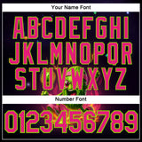 Custom Blue Hot Pink-Neon Green 3D Funny Pickleball Paddles Balls Performance T-Shirt