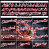 Custom Navy Crimson-White 3D Flame Pickleball Paddles Balls Performance T-Shirt