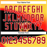 Custom Yellow Red Black-White 3D Flame Pickleball Paddles Balls Performance T-Shirt