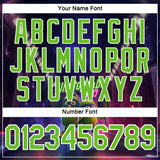 Custom Dark Purple Aurora Green-White 3D Funny Pickleball Paddles Performance T-Shirt