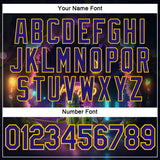 Custom Dark Purple Yellow 3D Funny Pickleball Paddles Balls Performance T-Shirt