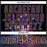 Custom Purple Dark Purple-Yellow 3D Funny Pickleball Paddles Balls Performance T-Shirt