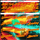 Custom Red Yellow-Blue 3D Pickleball Paddles Balls Performance T-Shirt