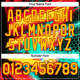 Custom Red Yellow-Blue 3D Pickleball Paddles Balls Performance T-Shirt