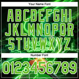 Custom Green Aurora Green-White 3D Charged Pickleball Paddles Balls Court Performance T-Shirt