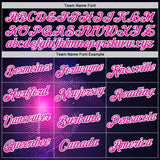 Custom Navy Deep Pink-White 3D Pattern Design Gradient Neon Sportswear Performance T-Shirt