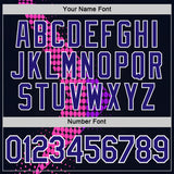 Custom Navy Dark Purple Pink-White 3D Pattern Design Neon Dots Sportswear Performance T-Shirt