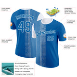 Custom Blue White 3D Pattern Design Finland Greece Sportswear Performance T-Shirt