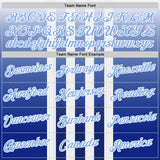 Custom White Light Blue-Black 3D Pattern Design Argentina Gradient Sportswear Performance T-Shirt