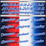 Custom White Thunder Blue-Red 3D Pattern Design USA Gradient Sportswear Performance T-Shirt