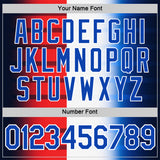 Custom White Thunder Blue-Red 3D Pattern Design USA Gradient Sportswear Performance T-Shirt