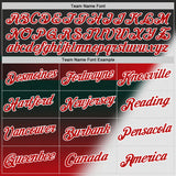 Custom Black Red-White 3D Pattern Design Gradient Sportswear Performance T-Shirt