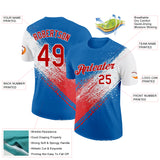 Custom Blue Red-White 3D Pattern Design USA Cuba Sport Wear Performance T-Shirt