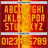 Custom Red Yellow 3D Pattern Design Spain Gradient Sportswear Performance T-Shirt