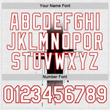 Custom White Black-Red 3D Pattern Design Gradient Cross Sportswear Performance T-Shirt