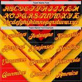 Custom Red Yellow-Black 3D Pattern Design Arrow Shape Sportswear Performance T-Shirt