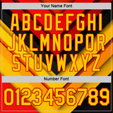 Custom Red Yellow-Black 3D Pattern Design Arrow Shape Sportswear Performance T-Shirt